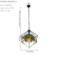 Industrial greenery chandelier black metal pendant light bar decor
