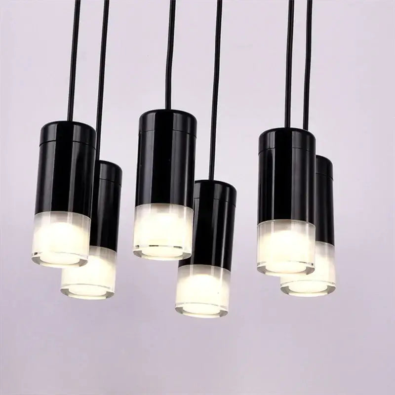 DecorBites™ Industrial Iron Art LED Pendant Light - Black Minimalist Wall Lamp