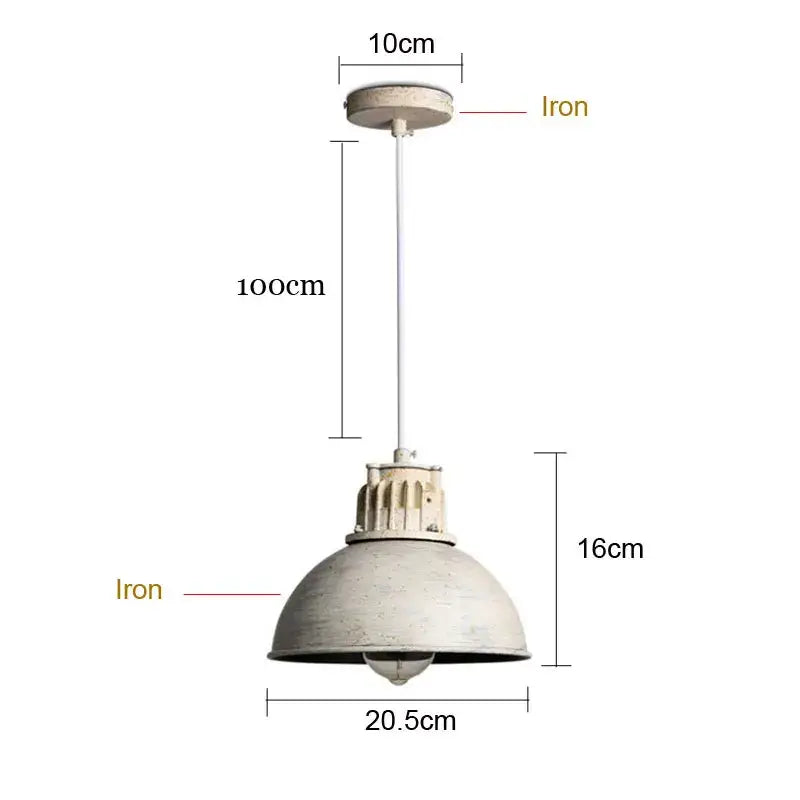 Industrial loft chandelier retro white & copper lamp – dining room