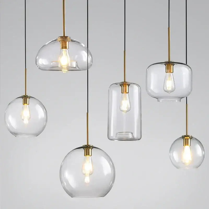 DecorBites™ Industrial Loft Glass Pendant Light for Kitchen Restaurant Decor