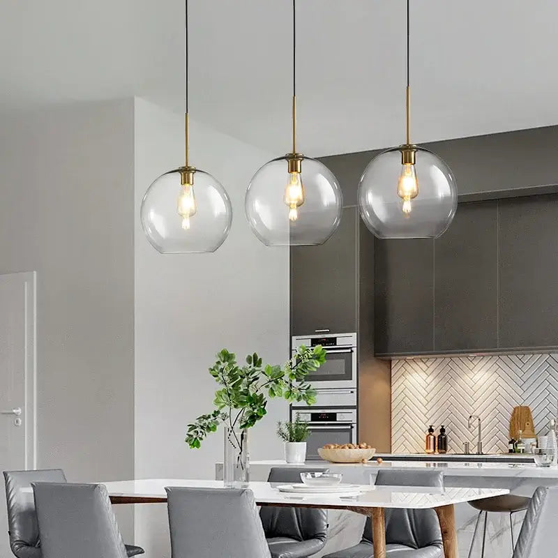 DecorBites™ Industrial Loft Glass Pendant Light for Kitchen Restaurant Decor