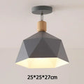 Industrial loft green and wood pendant light kitchen ceiling lamp