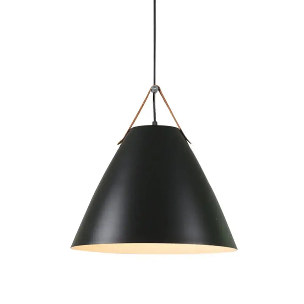 Industrial matte black & wood pendant light fixture kitchen