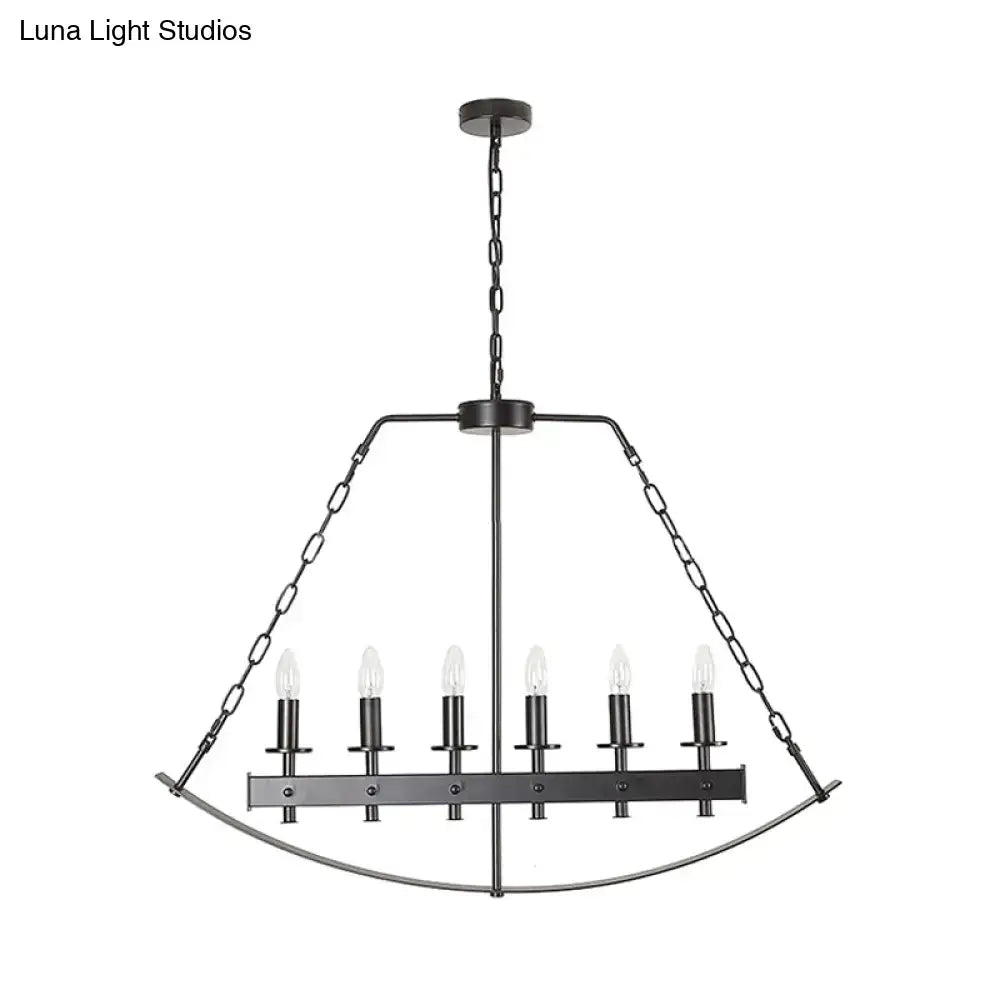 Industrial metal black island lighting dining room pendant light