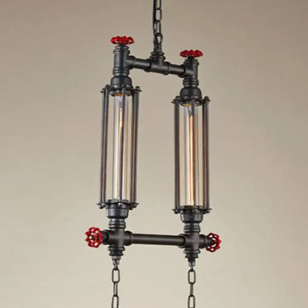DecorBites™ Industrial Style Tubular Metal Island Pendant Light - Black - Set of 2/3 - Perfect for Restaurants