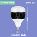 Industrial white e27 led bulb high power garage light