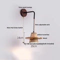 Industrial yellow travertine wall lamp with pull chain switch bedroom