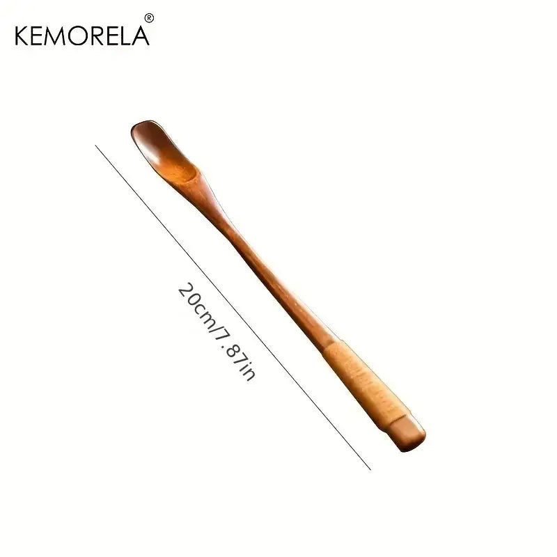Japanese style wooden spoon set natural & dark wood kitchen tools