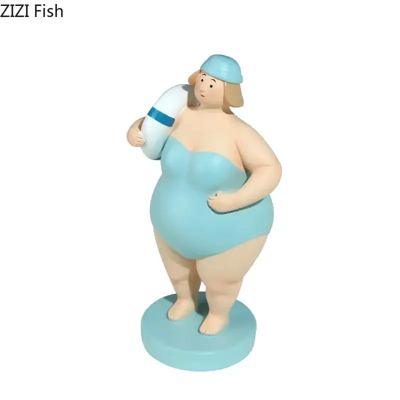 DecorBites™ Beach Swimsuit Women Resin Sculpture Figure Desk Ornament Room Decor