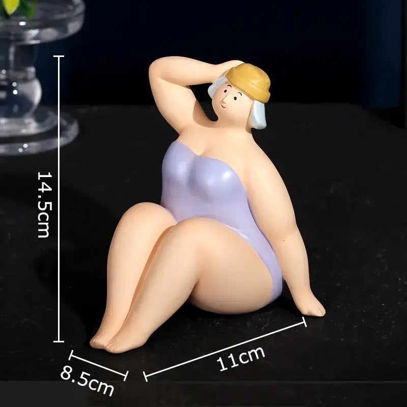 DecorBites™ Beach Swimsuit Women Resin Sculpture Figure Desk Ornament Room Decor