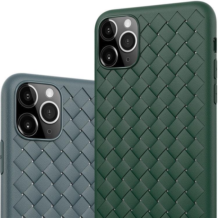 Leather Breathable Mesh Phone Case Suitable For iPhone 14 13 11 Pro Max 12 Mini Xs 6S 7 8 Plus X XR Silicone Soft Thin Protective Exquisite Textures Case For Iphone Comfortable Grip Elegant Case For Smartphone