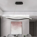 Modern black and white leaf led island lamp for dining room