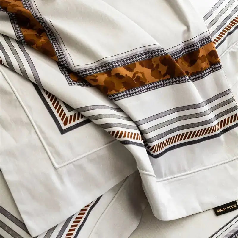 Leopard print egyptian cotton bedding set bedroom decor
