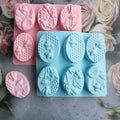 Light blue bee silicone soap mold kitchen honeycomb baking tray