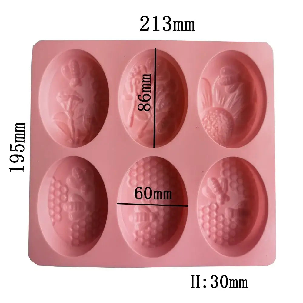 Light blue bee silicone soap mold kitchen honeycomb baking tray