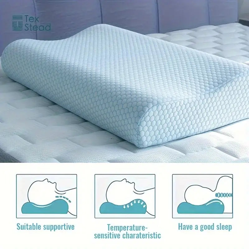 DecorBites™ Cooling Memory Foam Contour Pillow for Cervical Support
