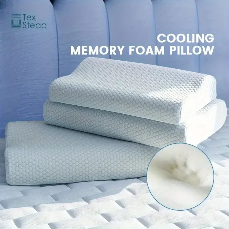 DecorBites™ Cooling Memory Foam Contour Pillow for Cervical Support