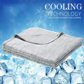 Light blue super soft cooling blanket – bedroom quilted bedspread
