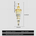 Light luxury crystal chandelier gold tiered living room light