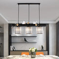 Lodge black and white island pendant light kitchen bird design