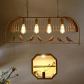 Lodge style rust accents bird pendant light kitchen 4 light chain cord
