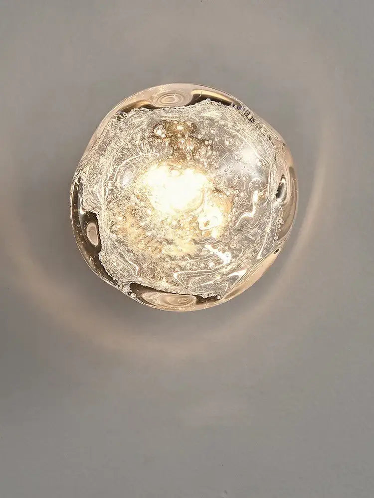 DecorBites™ Blue Crystal Glass Wall Lamp Luxury Light Fixture Bedside Aisle Glass Lamp