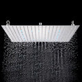 DecorBites™ 20 Inch Luxury Chrome Square Shower Head Stainless Steel Ultrathin Rainfall Head