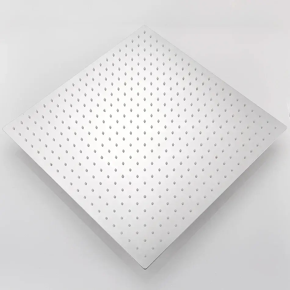 DecorBites™ 20 Inch Luxury Chrome Square Shower Head Stainless Steel Ultrathin Rainfall Head