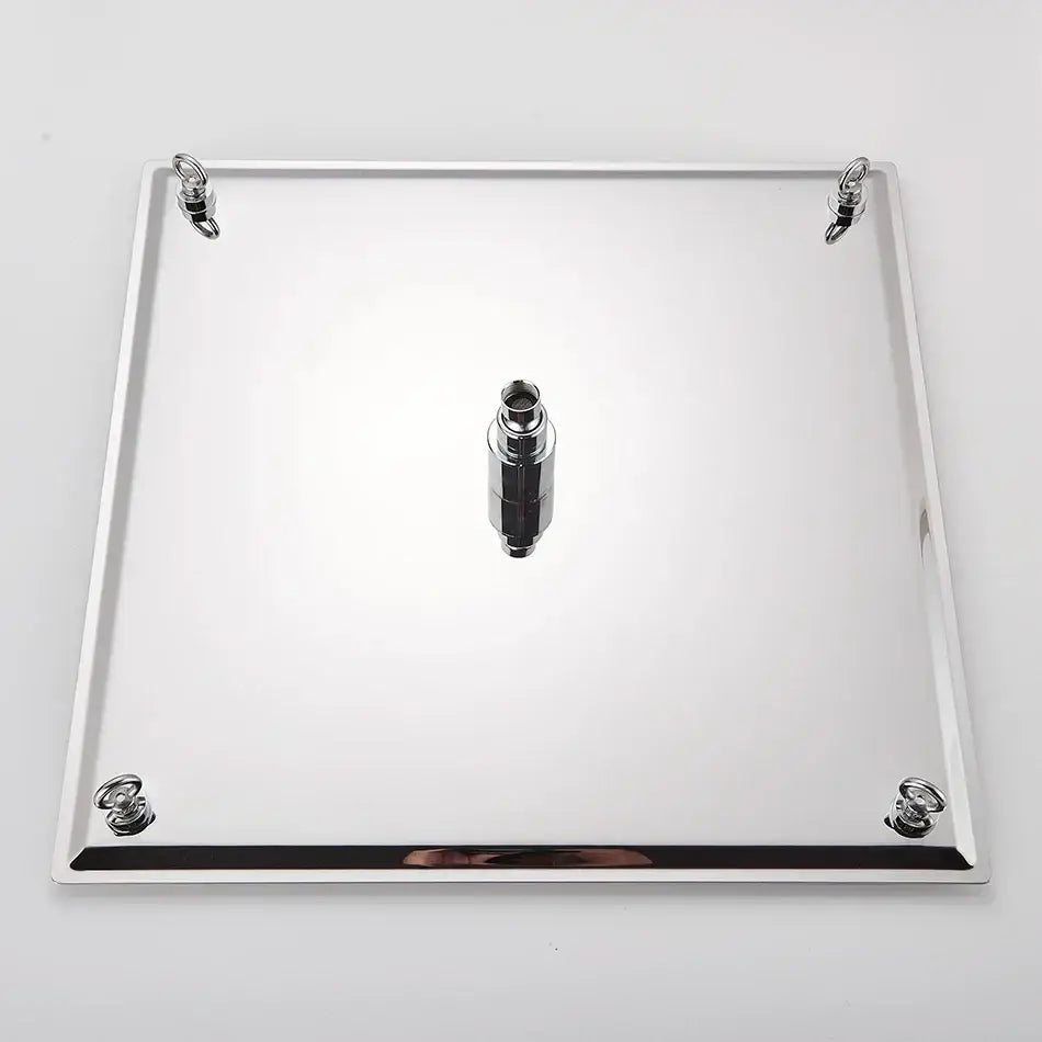 DecorBites™ 20 Inch Luxury Chrome Square Shower Head Stainless Steel Ultrathin Rainfall Head