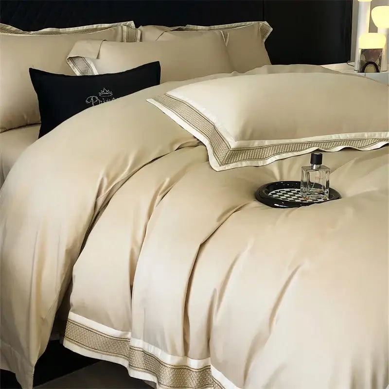 DecorBites™ 1000TC Luxury Embroidery Bedding Set - Full/Queen/King 4Pcs