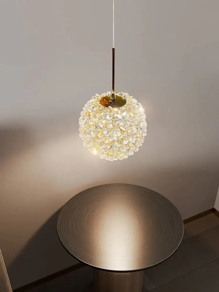 DecorBites™ Crystal Ball Pendant Light: Warm & Romantic Bedhead Luxury Lighting