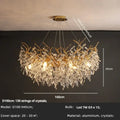 Luxury gold crystal branch led pendant dining room chandelier