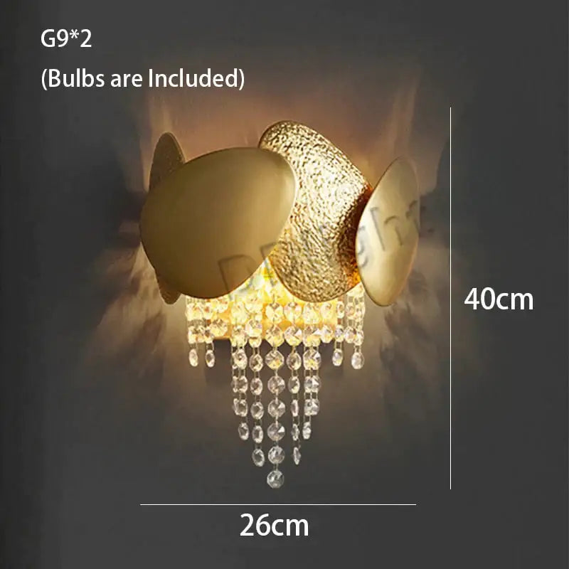 Luxury gold crystal led ceiling chandelier for living room
