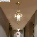Luxury gold crystal pendant light dining room single head chandelier