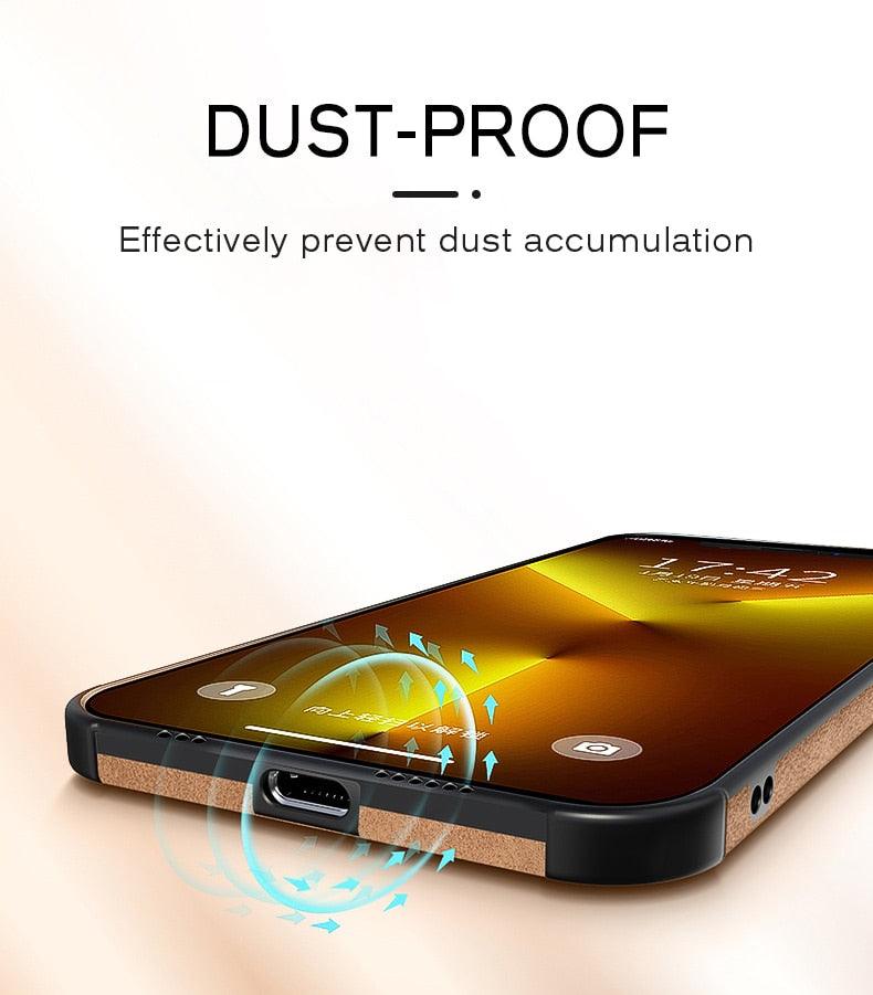Luxury Leather Phone Case For iPhone 14 13 12 11 Pro Max Mini X XS XR 7 8 Plus SE Retro Solid Color Soft Silicone Cover PU Leather Classic Luxury Business Slim Cover Non-Slip Anti Scratch Full Protective Phone Cases