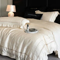 Luxury light champagne embroidery bedding set bedroom egyptian cotton