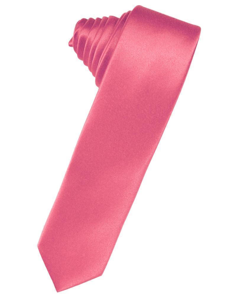 Luxury Satin Skinny Necktie Self Tie