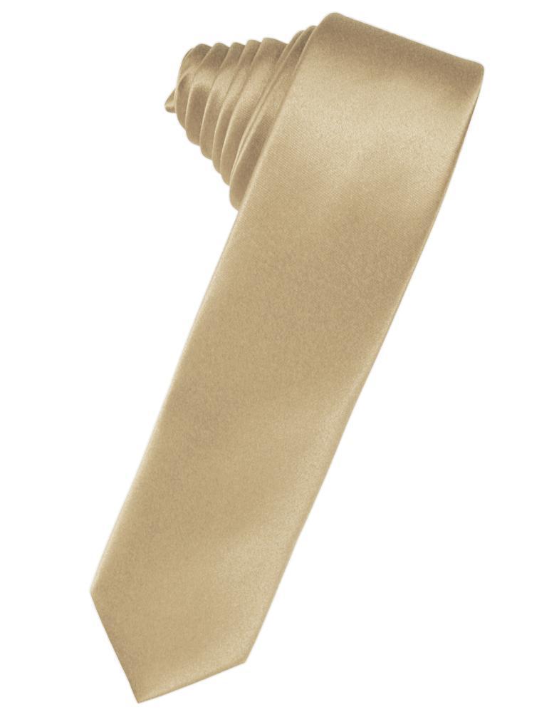 Luxury Satin Skinny Necktie Self Tie