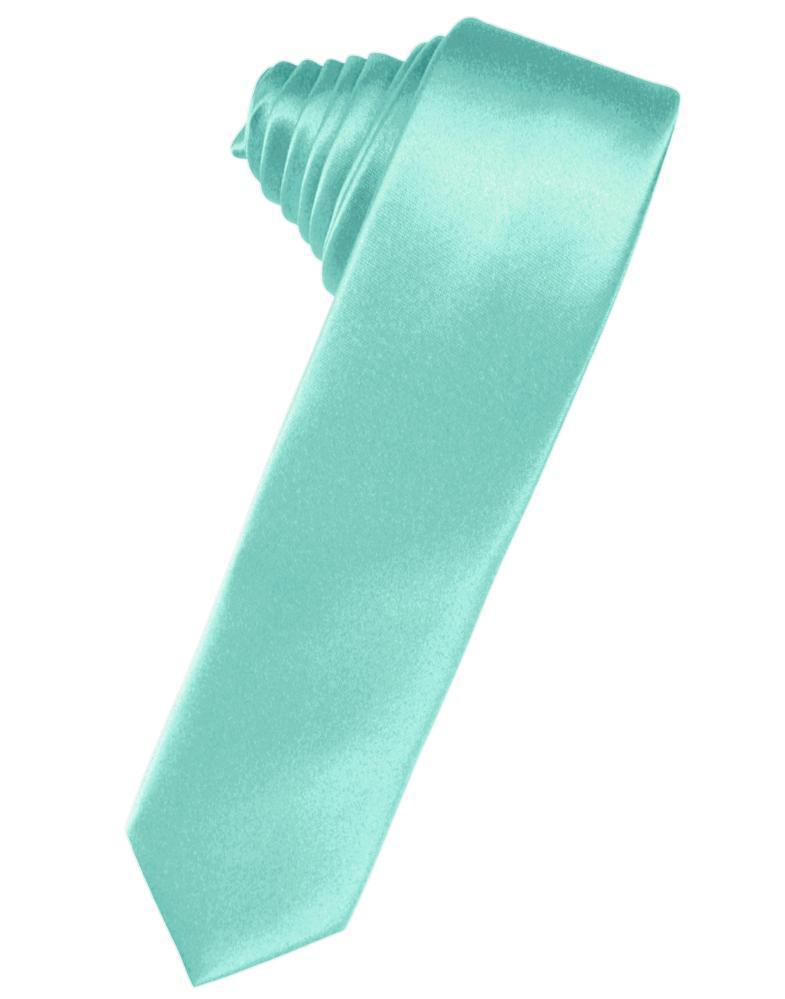 Luxury Satin Skinny Necktie Self Tie