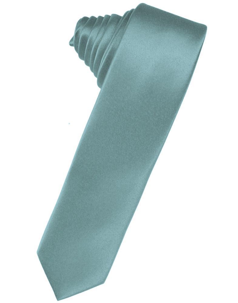 Luxury Satin Skinny Necktie Self Tie