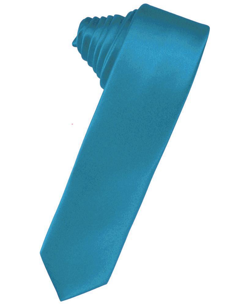 Luxury Satin Skinny Necktie Self Tie