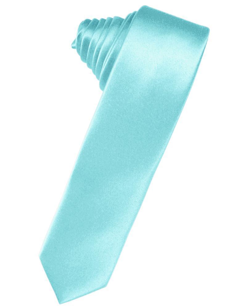 Luxury Satin Skinny Necktie Self Tie