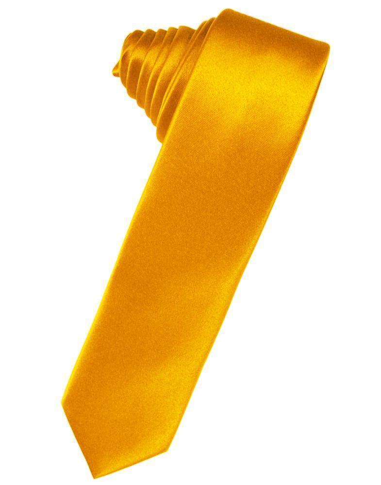 Luxury Satin Skinny Necktie Self Tie