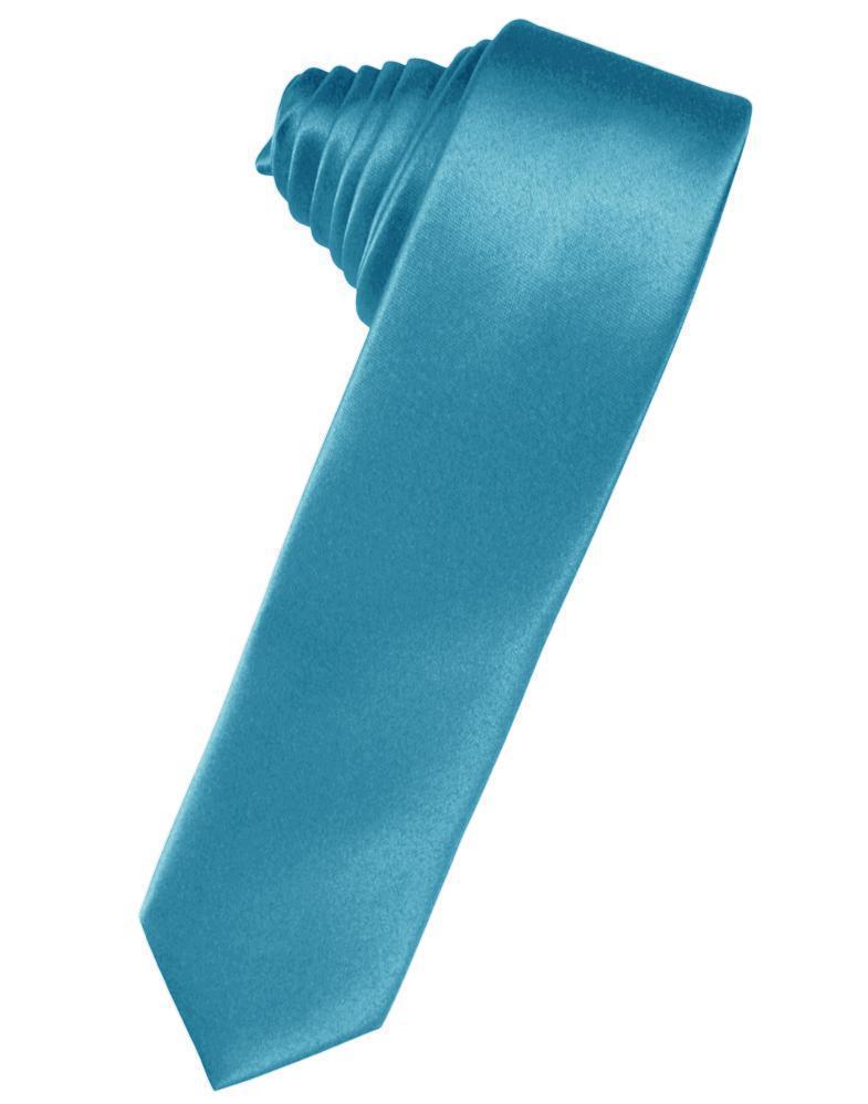 Luxury Satin Skinny Necktie Self Tie