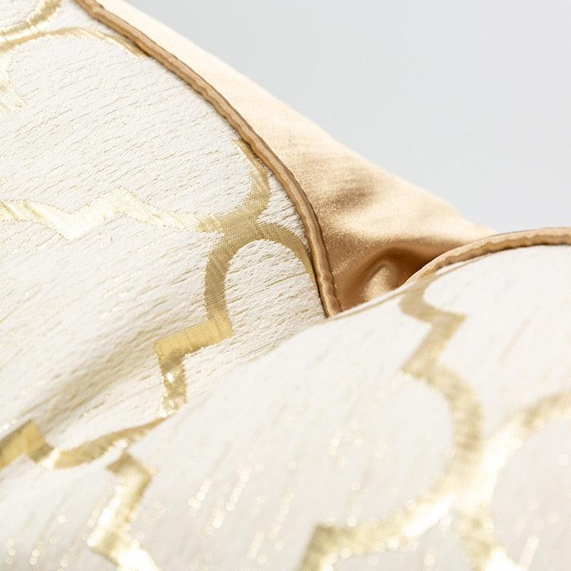 Luxury Sofa Cushion Nordic Decorative Pillows Case Satin Champagne Simple Decorative Silk Throw Pillow Covers Slip Cooling Satin Square Pillowcases For Living Home