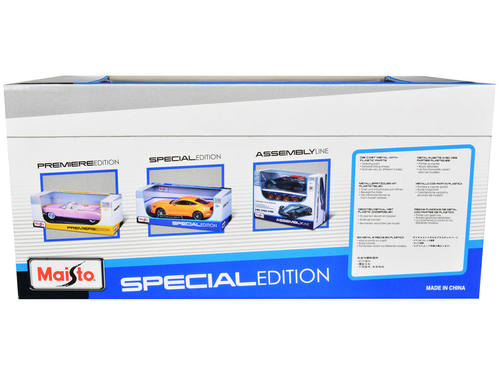 2014 Ford Mustang "Street Racer" White with Black Hood "Special Edition" Series 1/24 Diecast Model Car by Maisto
