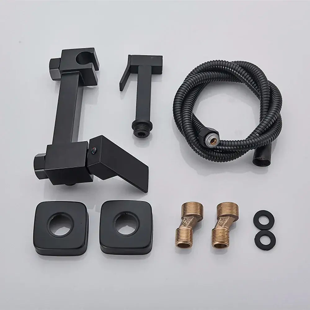 DecorBites™ Brass Bidet Sprayer Faucet Set - Hot Cold Mixer, Wall Mounted Toilet Shattaf