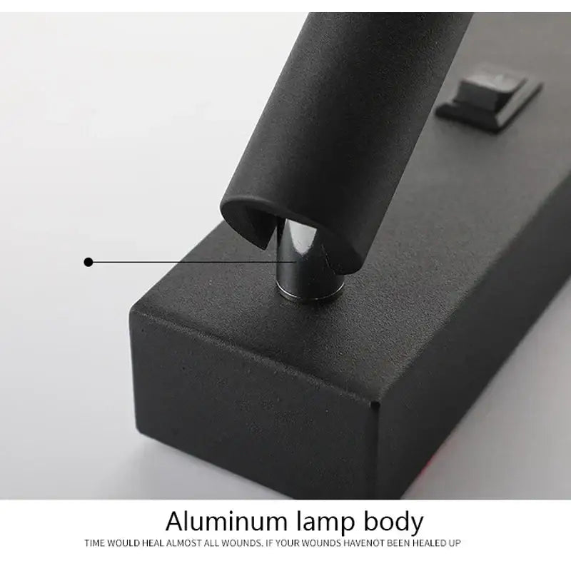 Matte black led wall light switch with usb port – bedroom sconce
