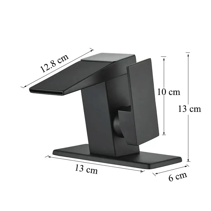 DecorBites™ LED Waterfall Basin Faucet Hot Cold Mixer Tap for Bathroom Deck Installation