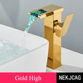 DecorBites™ LED Waterfall Basin Faucet: Black Mixer Tap with Light, Deck Mount Kitchen Sink
